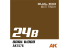 Ak interactive peinture AK1583 ENSEMBLE DE DÉCOR DOUBLE EXO 24 24A BOIS CLAIR ET 24B BOIS FONCÉ 2x60ml.