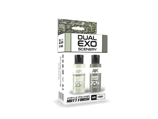 Ak interactive peinture AK1581 ENSEMBLE DE DÉCOR DUAL EXO 22 22A PIERRE CLAIRE ET 22B PIERRE FONCÉE 2x60ml.