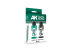 Ak interactive peinture AK1557 DUAL EXO SET 13 13A VERT GALAXY ET13B VERT CHAOS 2x60ml.