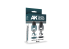 Ak interactive peinture AK1561 DUAL EXO SET 17 17A BLEU GRAPHITE ET 17B BLEU LUNAIRE 2x60ml.