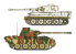 Hasegawa maquette militaire 30067 Tiger I et Panther G Combinaison principaux allemands 1/72