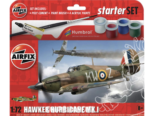 Airfix maquette avion A55111A Hawker Hurricane MkI Starter Set 1/72
