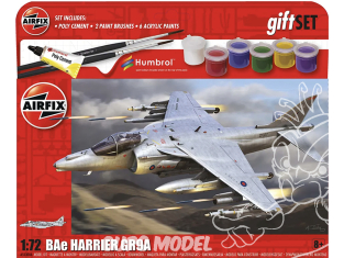 AIRFIX maquettes avion A55300A Gift Set BAe Harrier GR9 inclus peinture colle et pinceau 1/72