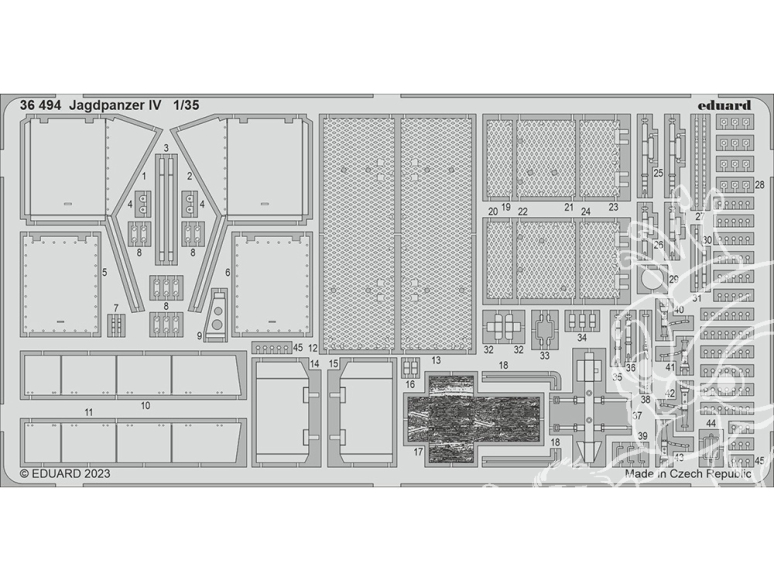 Eduard photodecoupe militaire 36494 Amélioration Jagdpanzer IV Border Model 1/35