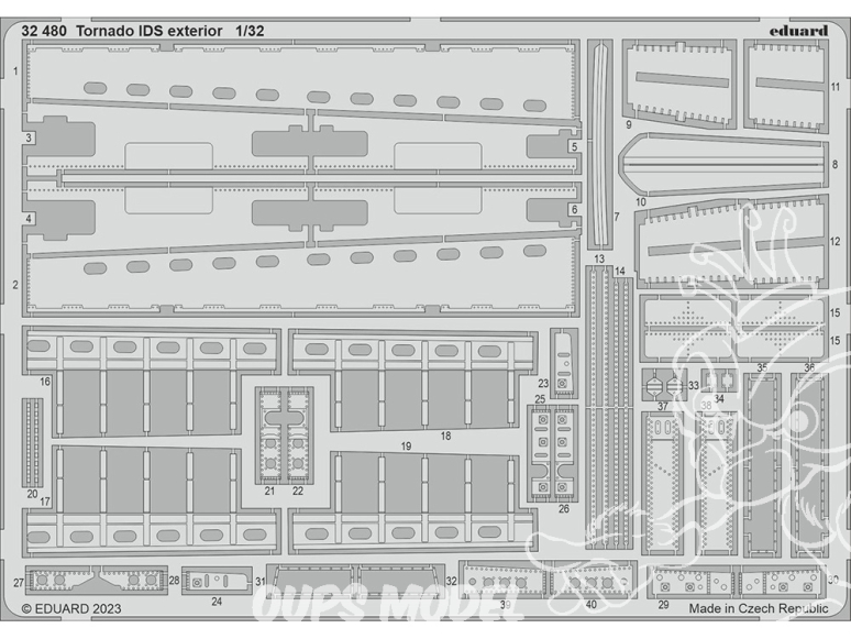 Eduard photodécoupe avion 32480 Extérieur Tornado IDS Italeri 1/32