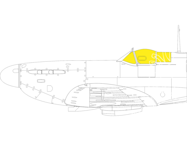 Eduard Express Mask EX914 Spitfire Mk.V TFace Eduard 1/48