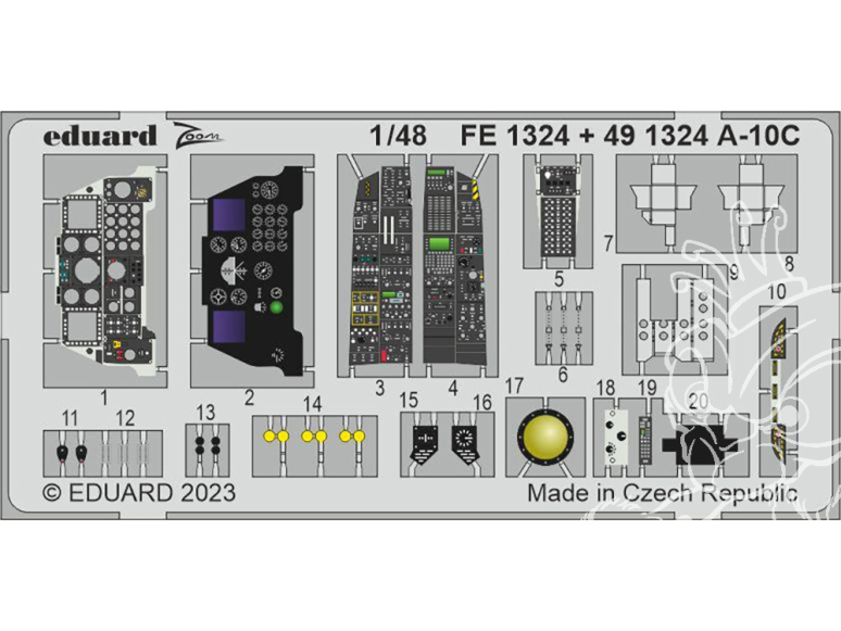 EDUARD photodecoupe avion 491324 Amélioration A-10C Hobby Boss 1/48