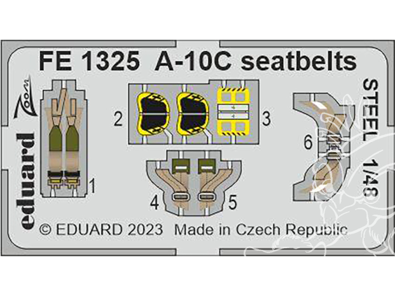 EDUARD photodecoupe avion FE1325 Harnais métal A-10C Hobby Boss 1/48
