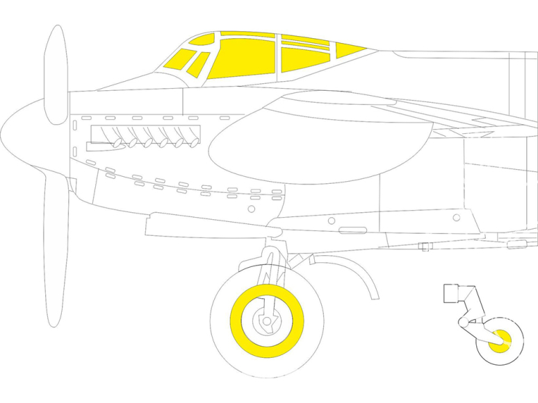 Eduard Express Mask EX913 Mosquito B Mk.IV TFace Tamiya 1/48