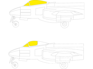 Eduard Express Mask CX641 Meteor F.8 Airfix 1/72