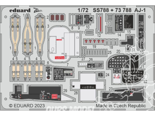 Eduard photodecoupe avion 73788 Amélioration AJ-1 Roden 1/72