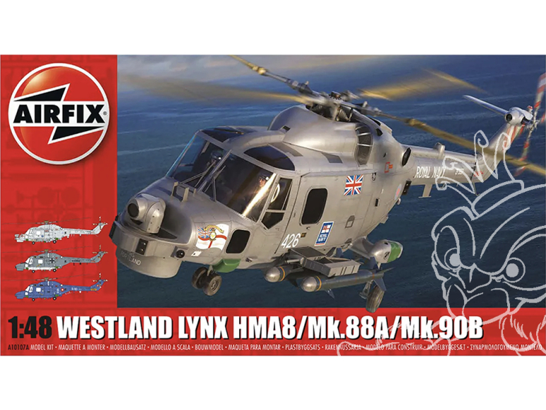 Airfix maquette helicoptere A10107A Westland Lynx HMA8/Mk.88A/Mk.90B 1/48