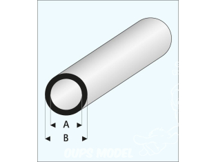 maquett 422-57/3 1 Profilé Tube styrène transparent 4x5mm 330mm de long