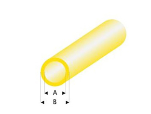 maquett 422-55/3 1 1 Tube styrène transparent Jaune 3x4mm 330mm de long