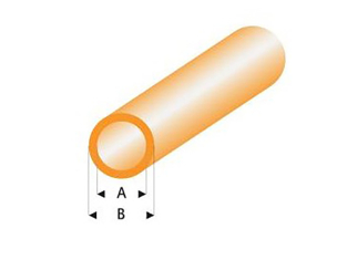 maquett 425-53/3 1 1 Tube styrène transparent Orange 2x3mm 330mm de long
