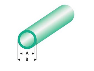maquett 428-53/3 1 1 Tube styrène transparent Vert 2x3mm 330mm de long
