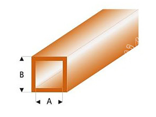 maquett 435-57/3 1 1 Tube carré styrène transparent Smoke 4x5mm 330mm de long