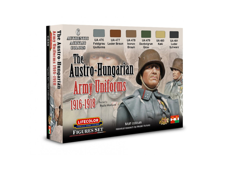 LIFECOLOR peinture cs59 Set Peintures Uniformes austro-hongrois