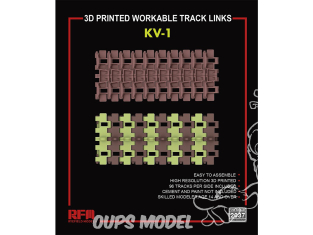 Rye Field Model maquette militaire 2037 Chenilles maillon par maillon KV-1 1/35