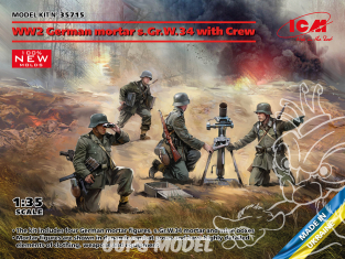 Icm maquette figurines 35715 Mortier allemand WW2 GrW 34 avec équipage 1/35