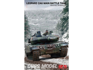 Rye Field Model maquette militaire 5066 Leopard 2A6 Char de combat principal intérieur complet 1/35