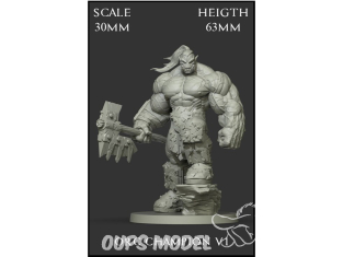 Yedharo Models figurine résine 1276 Orc Champion V1 Echelle 30mm