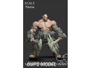 Yedharo Models figurine résine 0798 Champion orc sauvage V2 Echelle 70mm