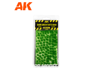 AK interactive Diorama Series ak8246 Touffes VERT FONCÉ 6MM