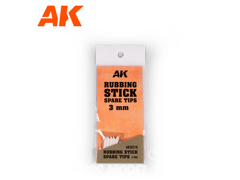 AK Interactive AK9318 EMBOUTS DE RECHANGE RUBBING STICK 3mm