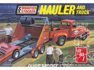 AMT maquette voiture 1310 1953 FORD PICKUP "MODIFIED STOCKER HAULER" GULF 1/25