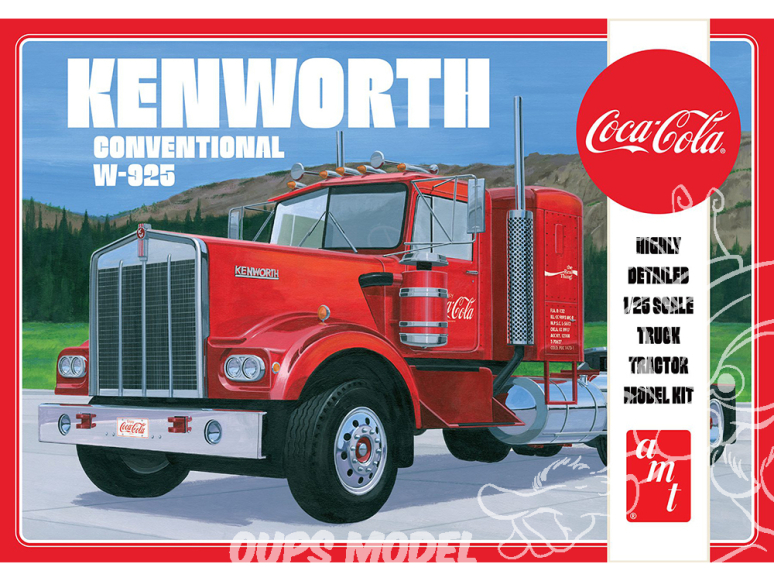 AMT maquette camion 1286 KENWORTH 925 TRACTEUR COCA-COLA 1:25