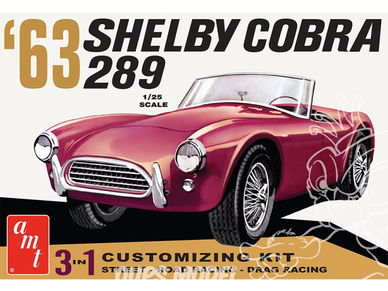 AMT maquette voiture 1319 SHELBY COBRA 289 1/25