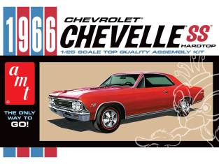 AMT maquette voiture 1342 1966 CHEVY CHEVELLE SS 1/25