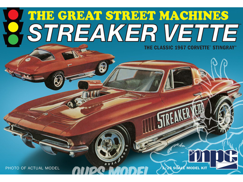 MPC maquette voiture 973 1967 CHEVY CORVETTE STINGRAY "STREAKER VETTE" 1/25