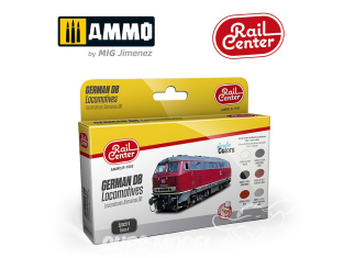 MIG peinture Rail Center R-1003 Set peintures Locomotives Allemandes DB Epoque V 6 x 15ml