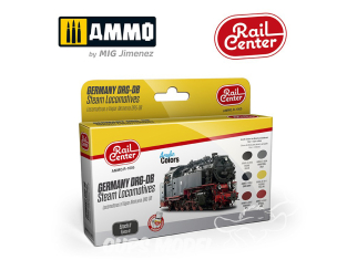 MIG peinture Rail Center R-1005 Set peintures Locomotives Allemandes DRG-DB Epoque II 6 x 15ml