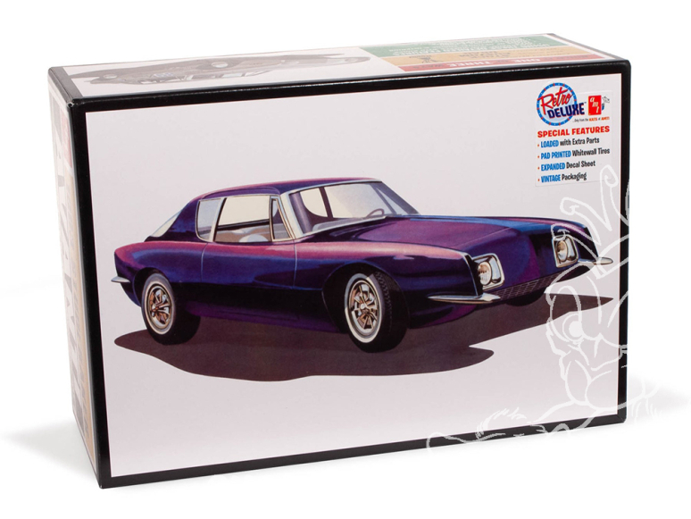 AMT maquette voiture 1312 1963 STUDEBAKER AVANTI 1/25