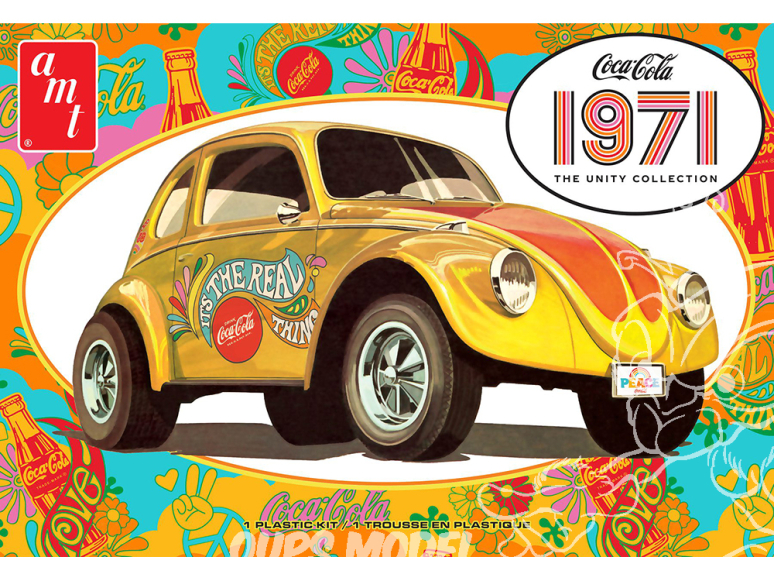 AMT maquette voiture 1284 VOLKSWAGEN SUPERBUG 1971 UNITY GRAPHICS (COKE) 1/25