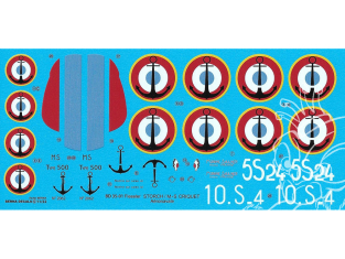 DECALQUES BERNA DECALS BD35-01 Morane Saulnier Criquet Aeronavale 1/32