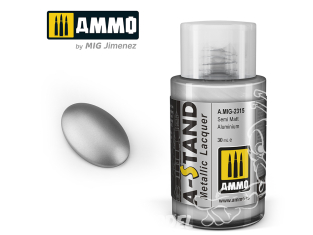 MIG peinture A-Stand 2315 Aluminium satiné - Semit Matt Aluminium 30ml