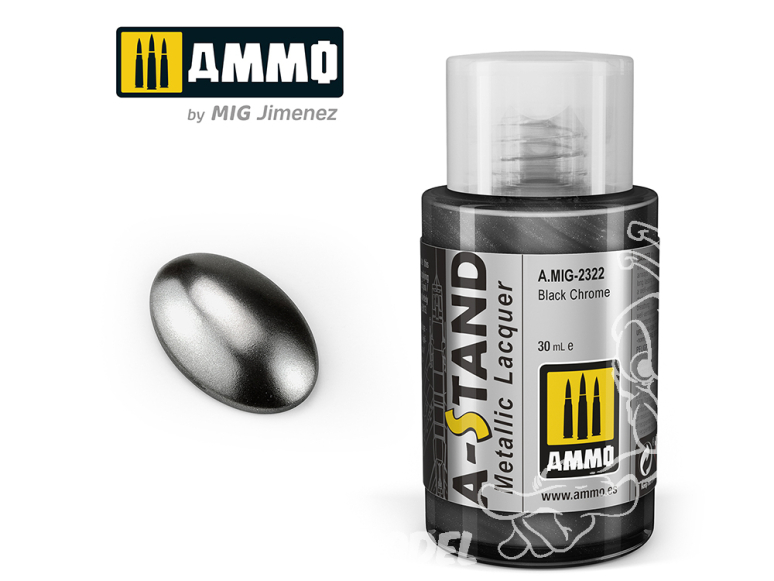 MIG peinture A-Stand 2322 Chrome noir - Black Chrome 30ml ALC124