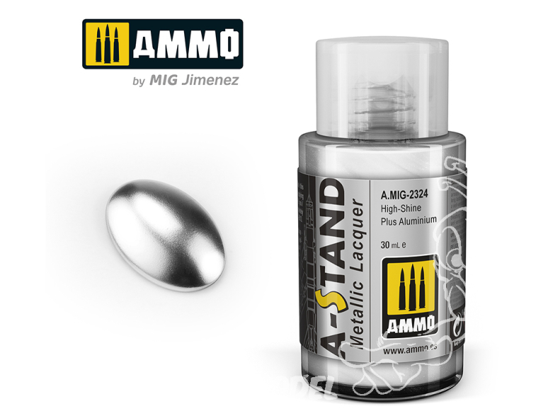 MIG peinture A-Stand 2324 Aluminium haute brillance plus - High Shine Plus Aluminium 30ml ALC126