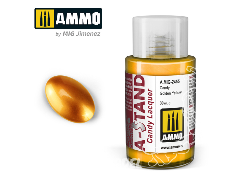 MIG peinture A-Stand 2455 Candy jaune doré 30ml ALC706