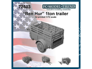 FC MODEL TREND maquette résine 72503 Remorque "Ben-Hur" 1 ton 1/72