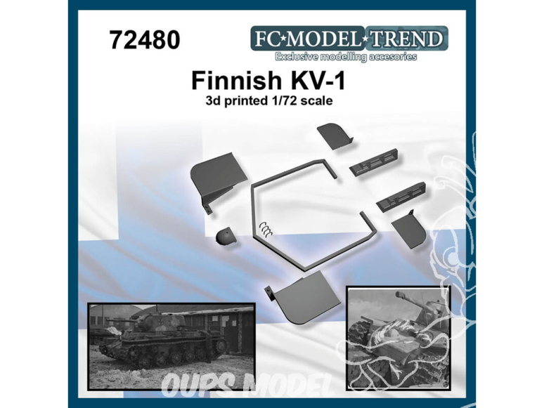 FC MODEL TREND accessoire résine 72480 Amélioration KV-1 Finlandais 1/72