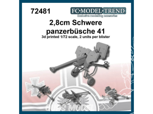 FC MODEL TREND maquette résine 72481 Canon 2,8cm Schwere panzerbüchse 41 1/72