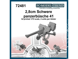 FC MODEL TREND maquette résine 72481 Canon 2,8cm Schwere panzerbüchse 41 1/72