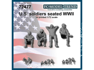 FC MODEL TREND figurines résine 72477 Soldats US assis 1/72