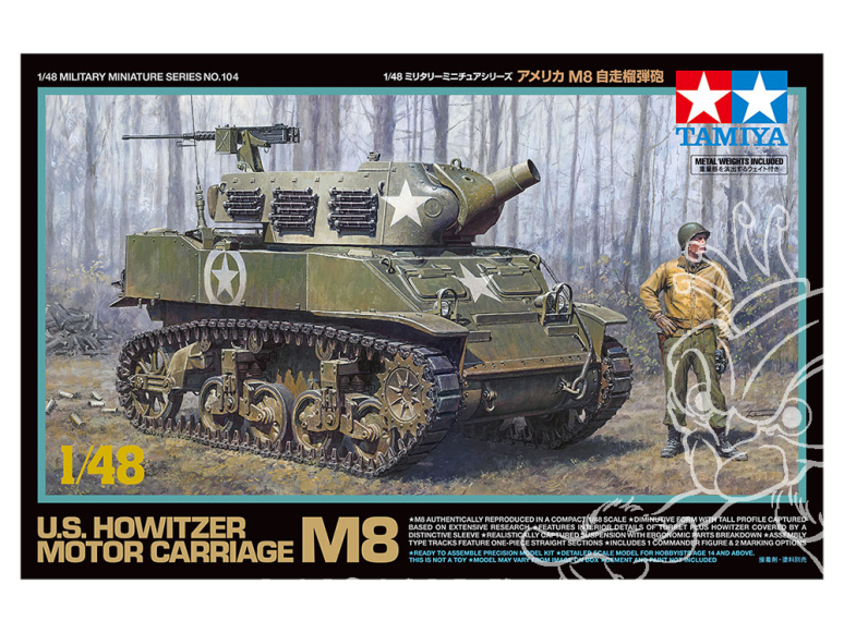 TAMIYA maquette militaire 32604 M8 Howitzer Motor Carriage 1/48