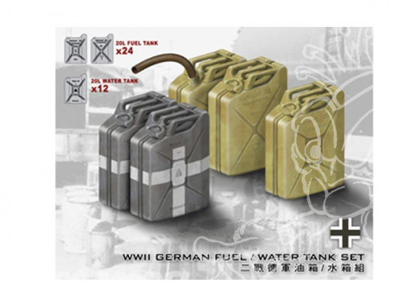 afv club maquette militaire 35257 SET DE JERRYCANS ALLEMANDS eau et carburant de 20L 1/35